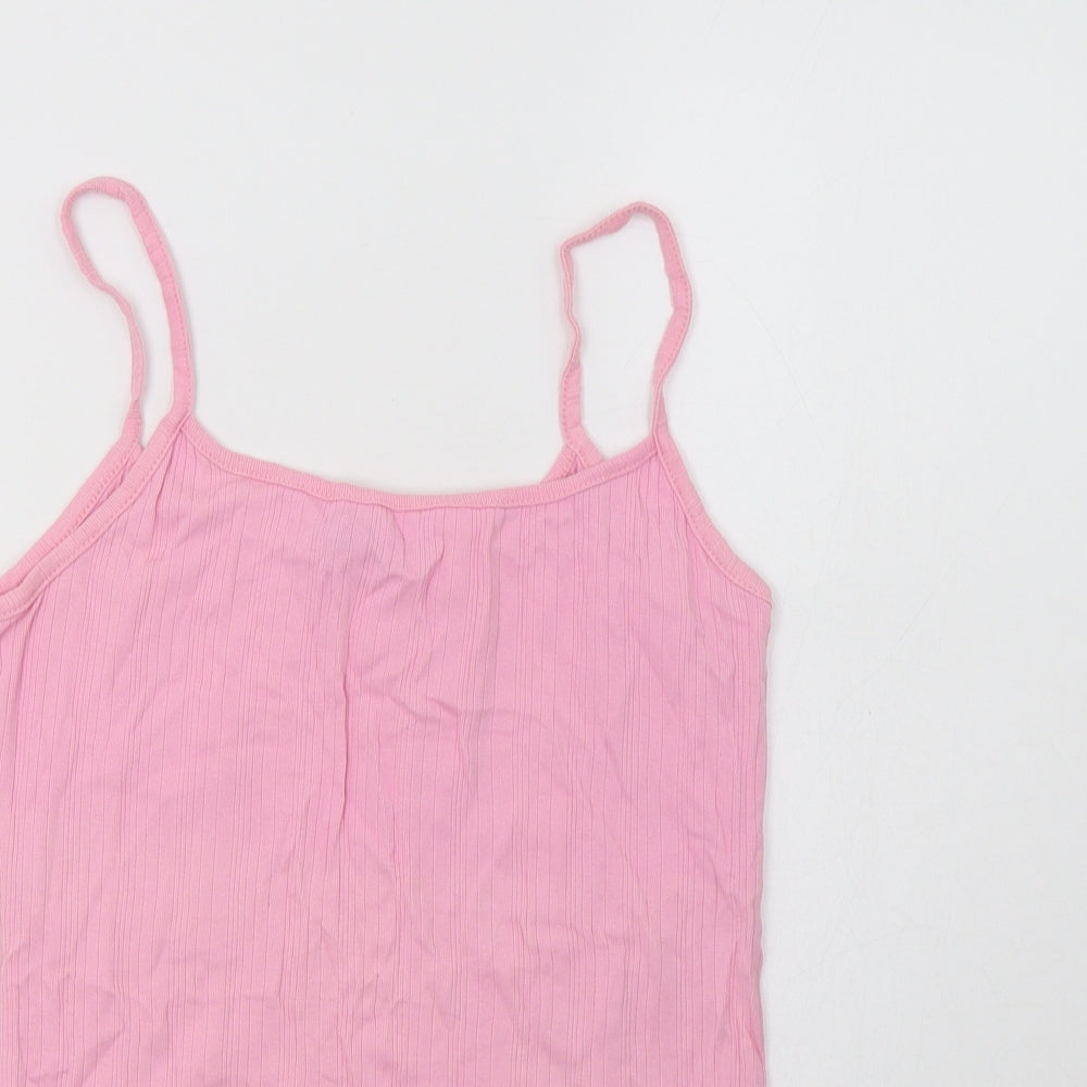 George Womens Pink  Cotton Camisole Tank Size 16 Square Neck