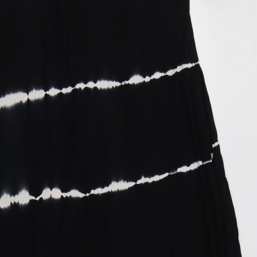 Love Yours Womens Black Striped Viscose Tank Dress  Size 20  V-Neck