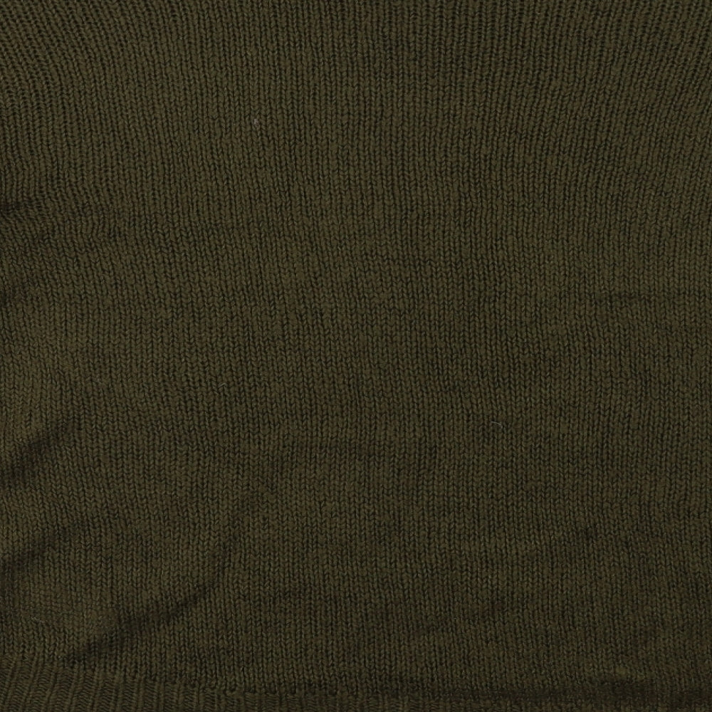 New Look Womens Green Crew Neck  Acrylic Pullover Jumper Size M