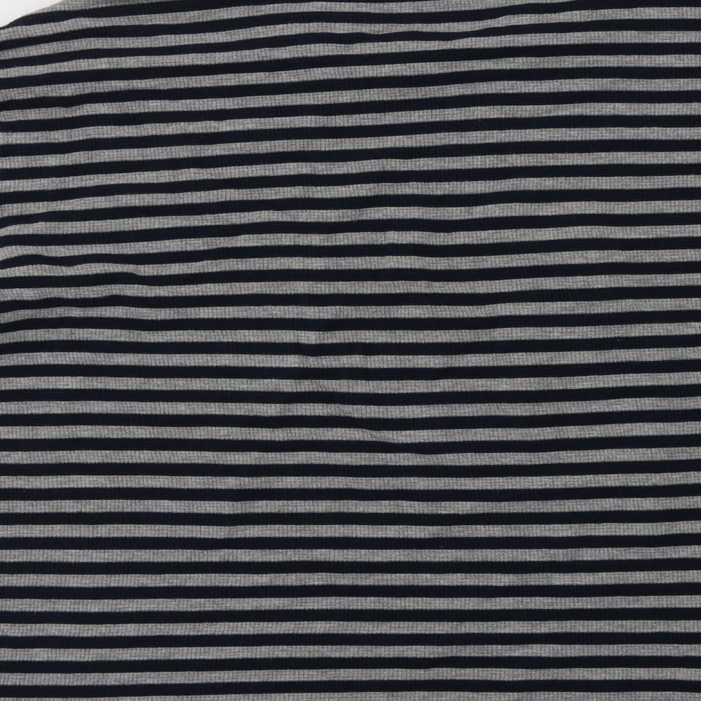 George Mens Blue Striped Cotton  Pyjama Top Size 2XL