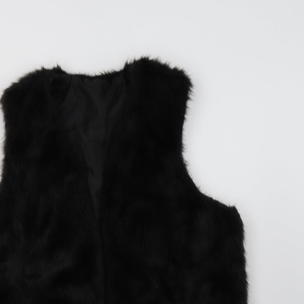 Pep & Co Womens Black   Gilet Waistcoat Size 18   - Fluffy