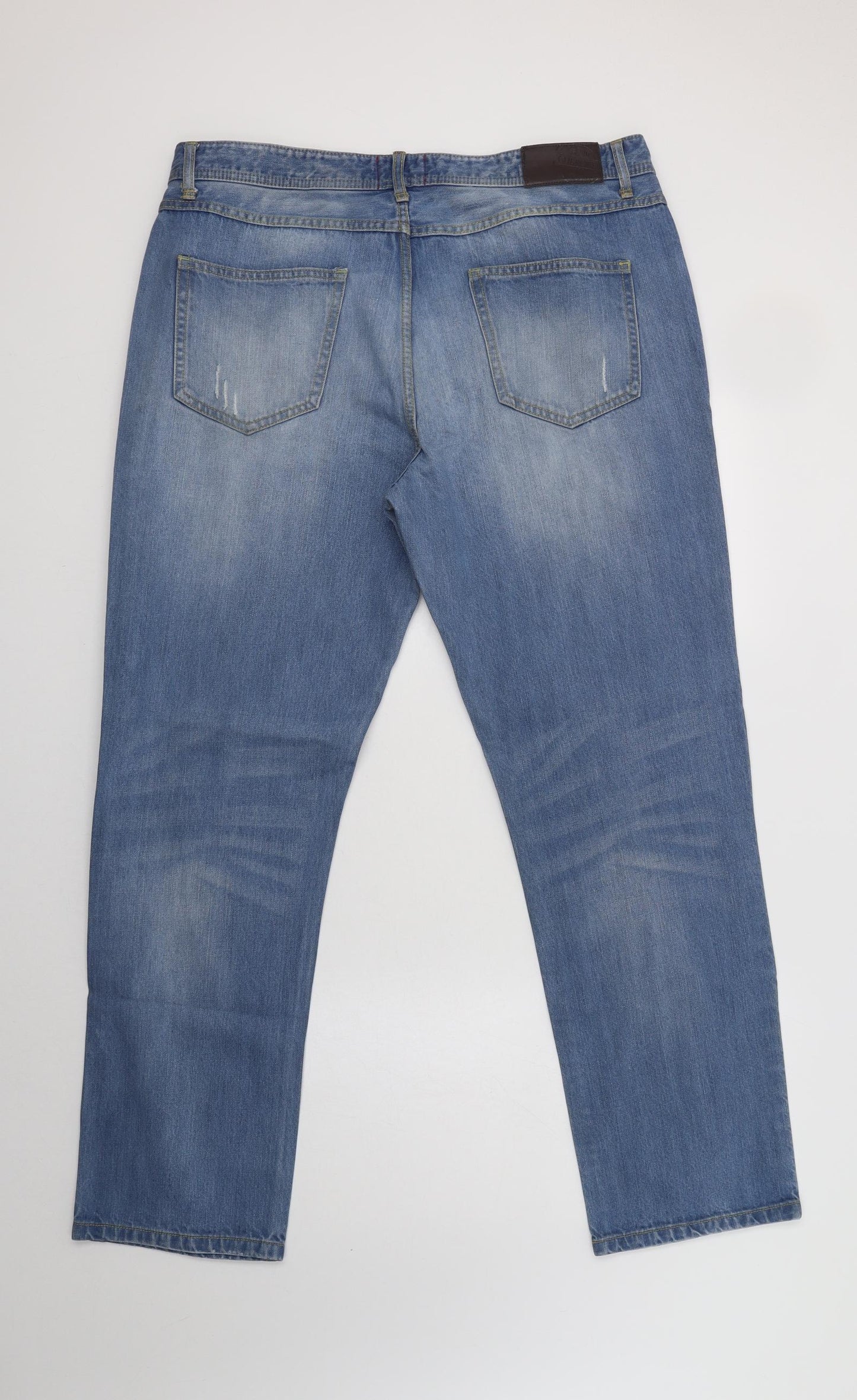 Cherokee Mens Blue  Cotton Straight Jeans Size 40 L32 in Regular Button