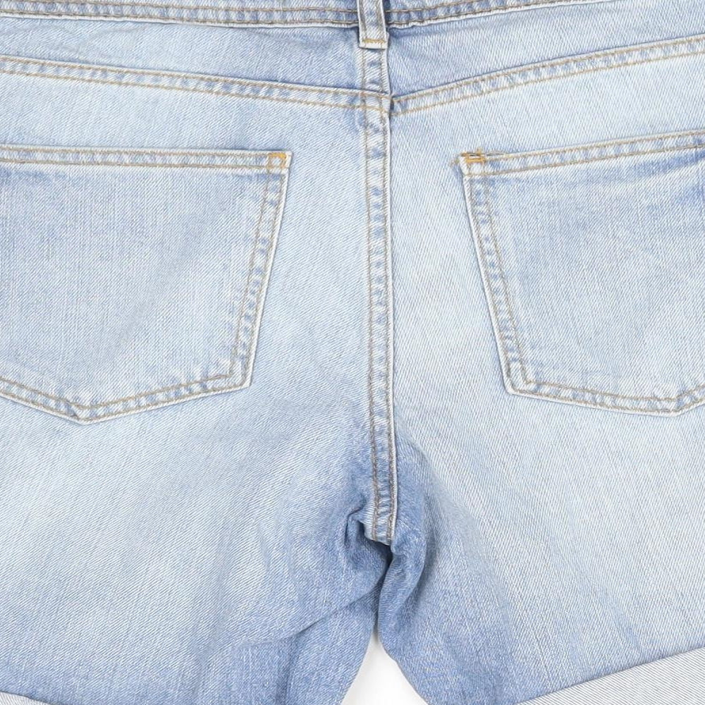 Primark Womens Blue  100% Cotton Boyfriend Shorts Size 16  Regular