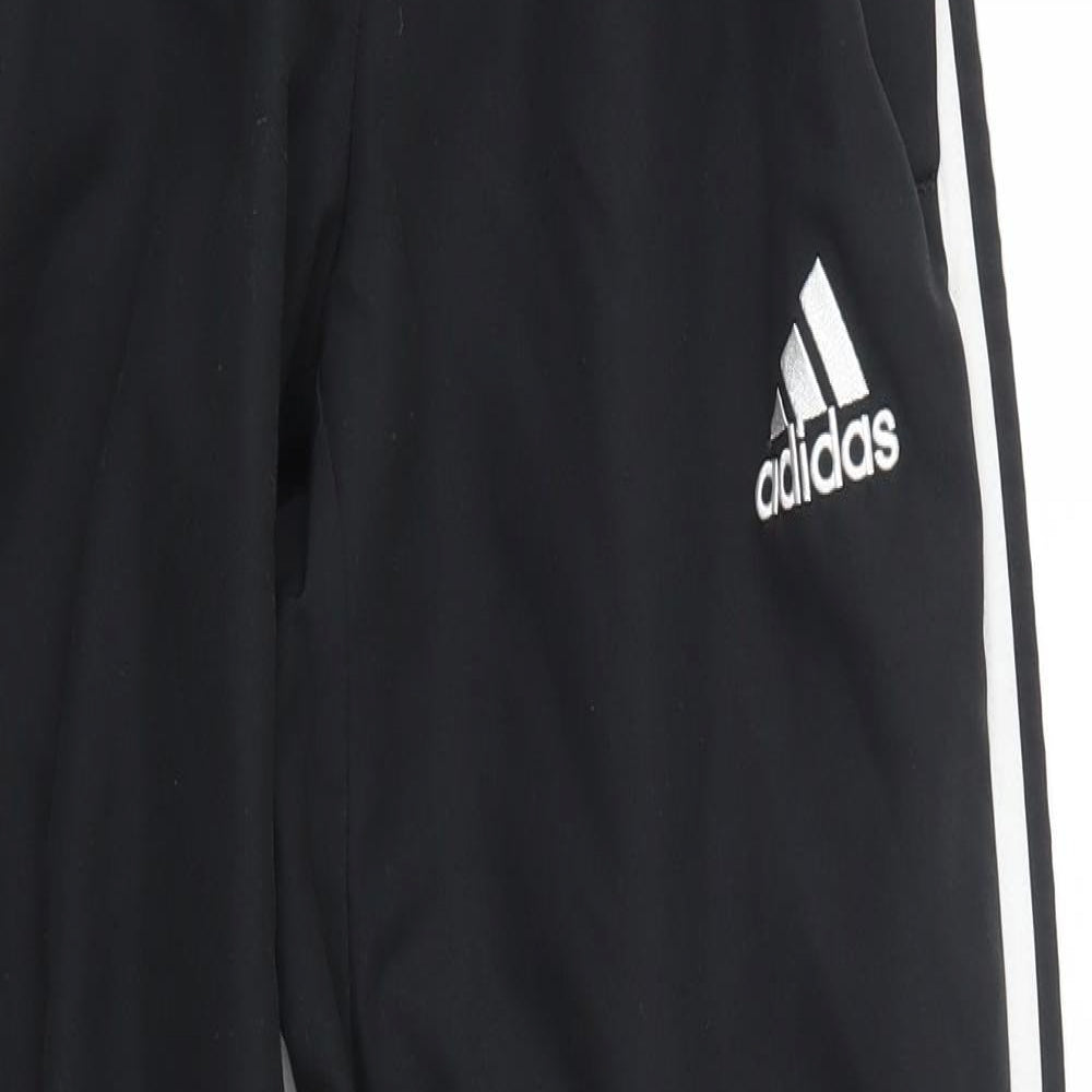 adidas Mens Black  Polyester Jogger Trousers Size S L29 in Regular