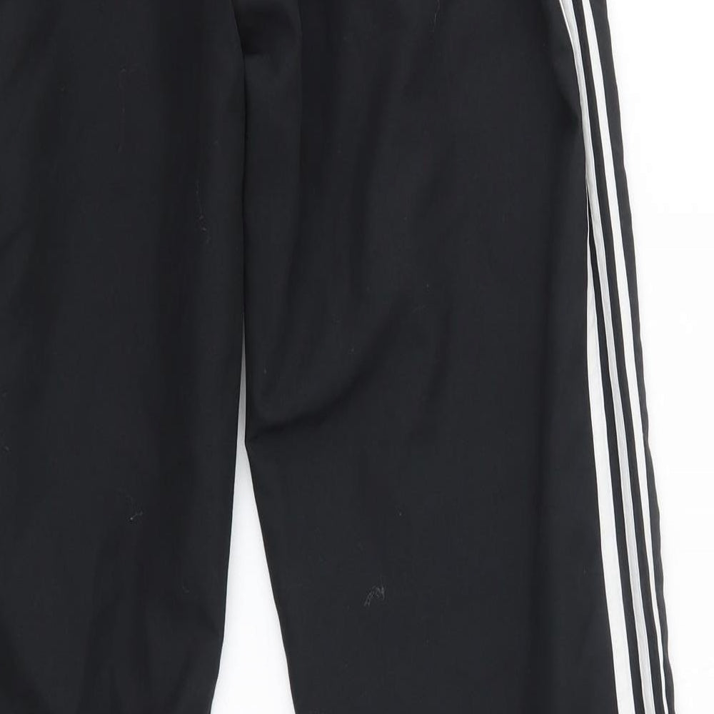 adidas Mens Black  Polyester Jogger Trousers Size S L29 in Regular