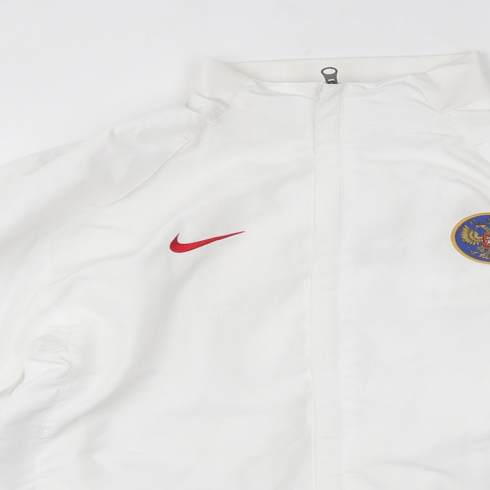 Nike Mens White   Jacket Coat Size L   - Russia