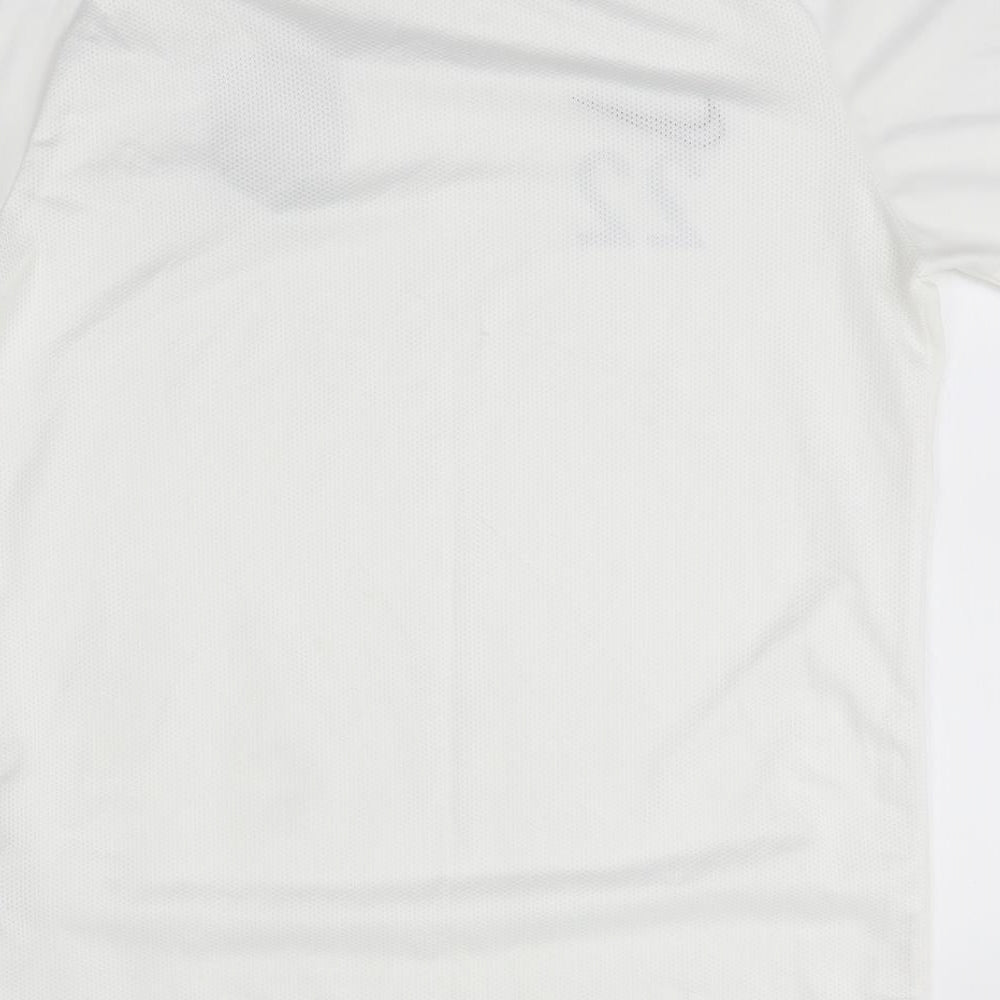 Nike Mens White  Polyester  T-Shirt Size M Round Neck  - The Nomads