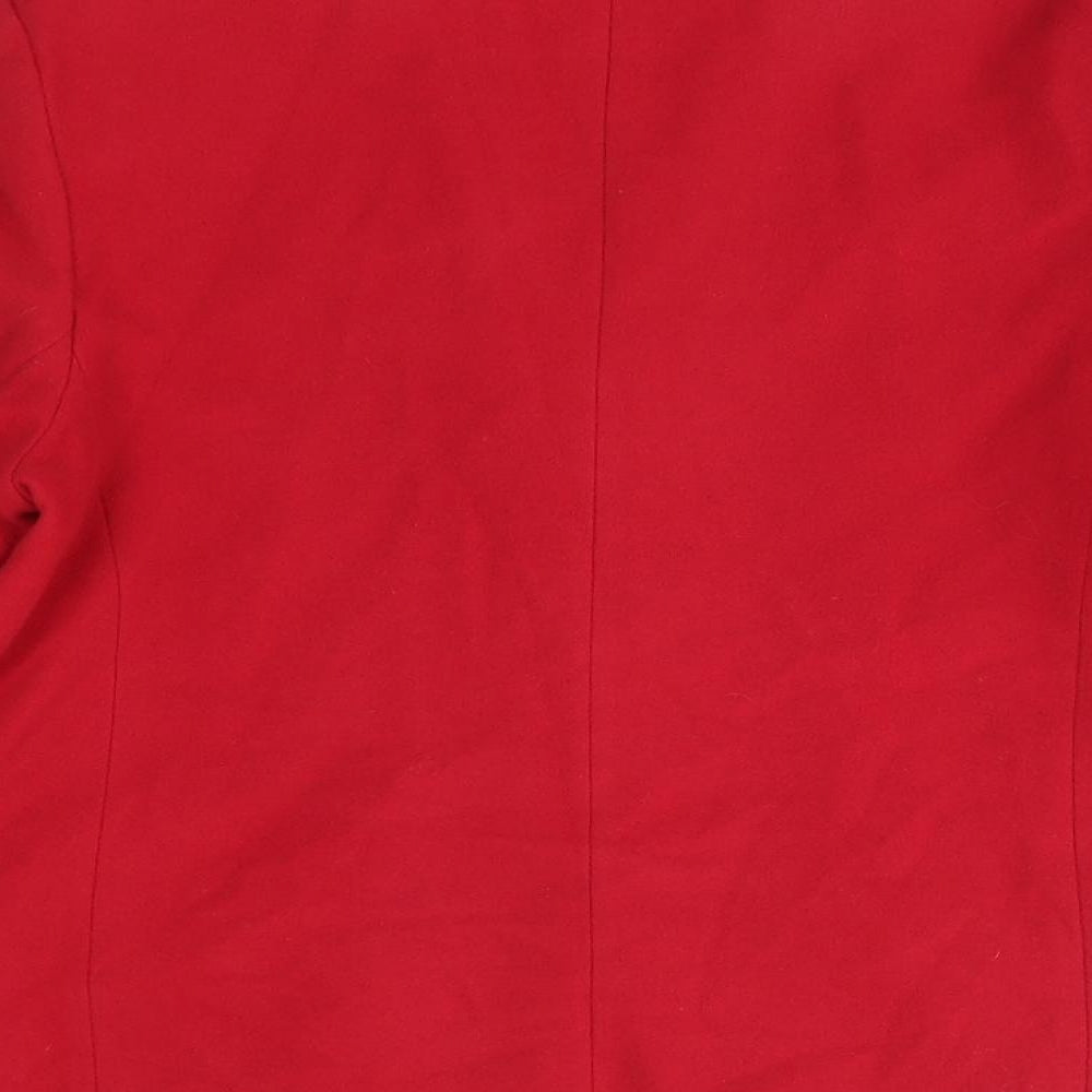 Classic Womens Red   Overcoat Coat Size 12
