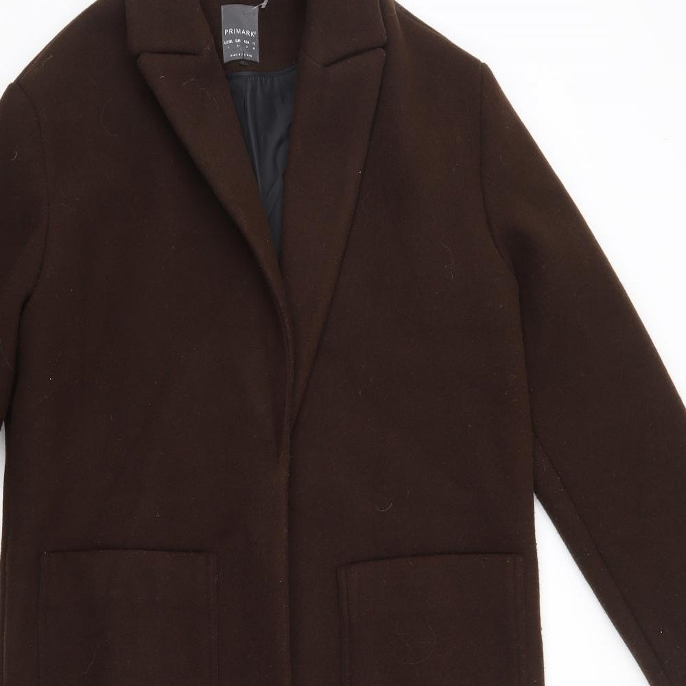 Primark Womens Brown   Overcoat Coat Size 6