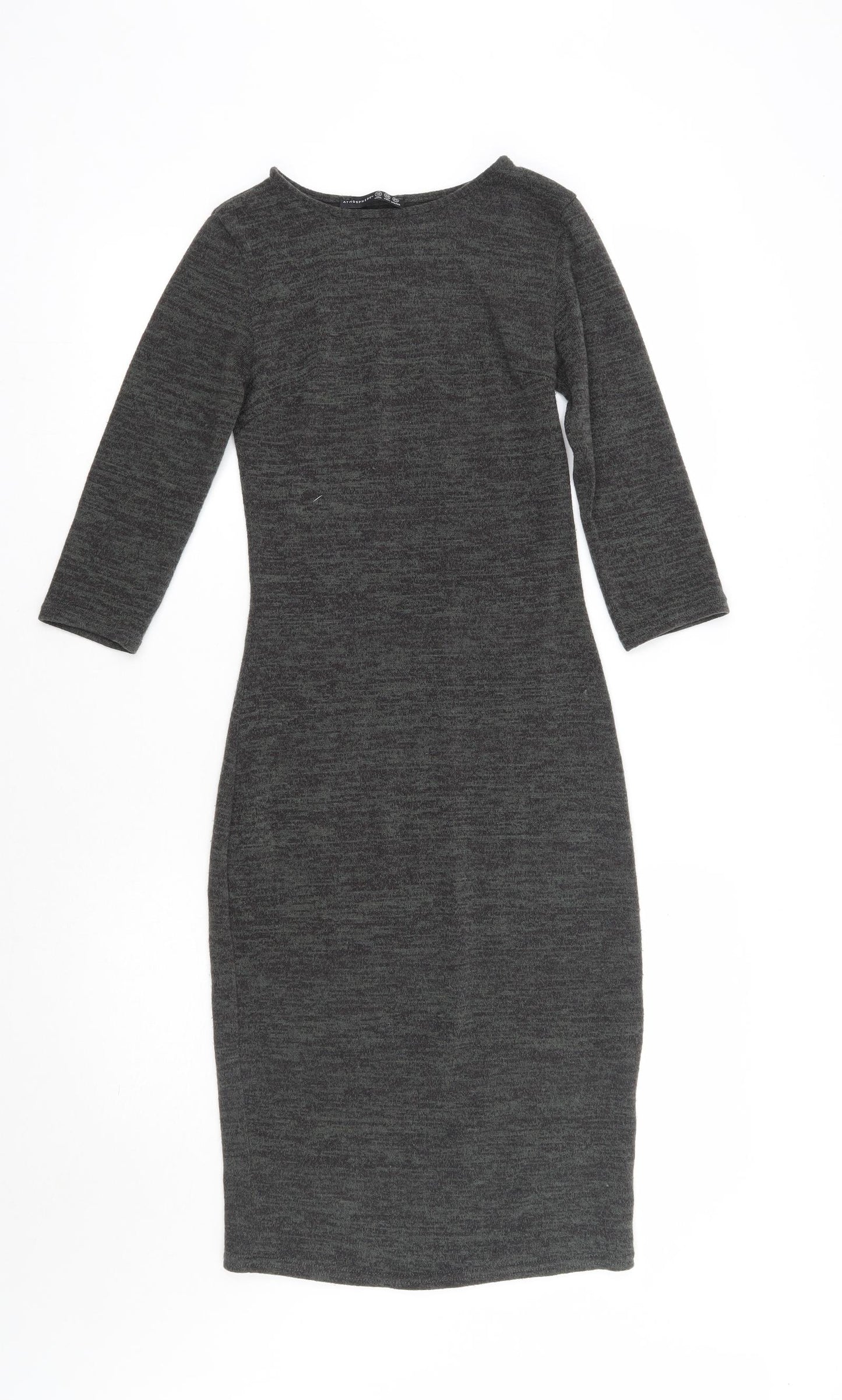 Primark Womens Green  Polyester Jumper Dress  Size 10  Round Neck
