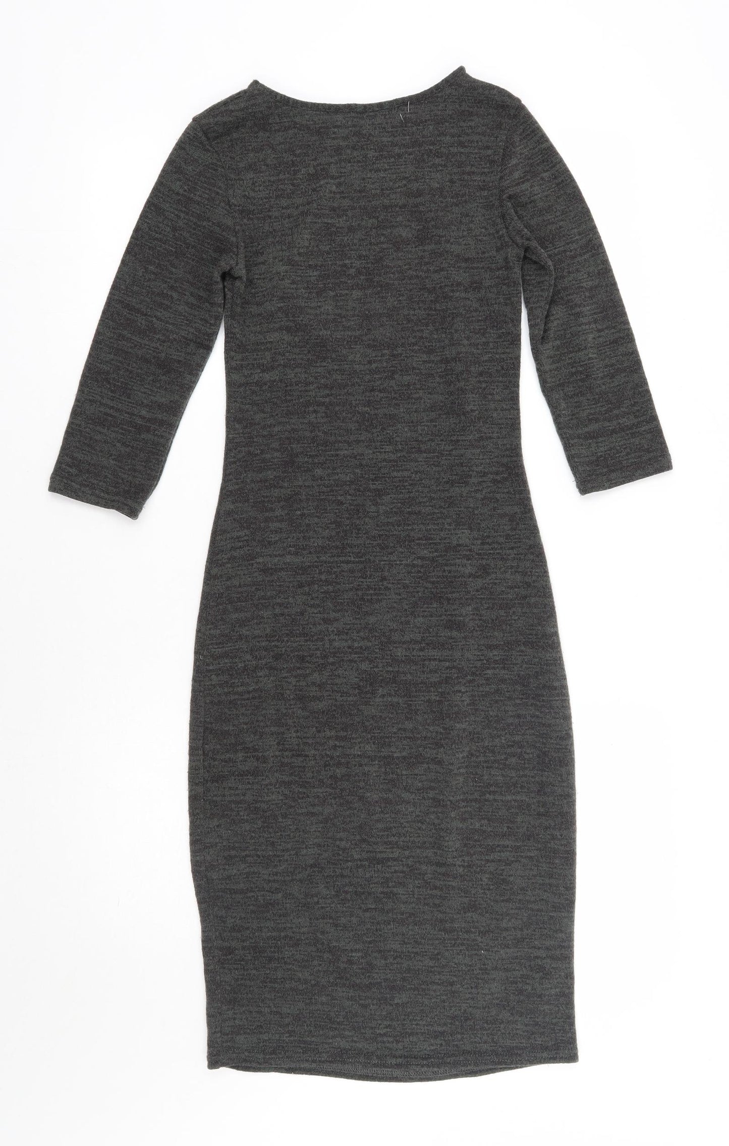 Primark Womens Green  Polyester Jumper Dress  Size 10  Round Neck