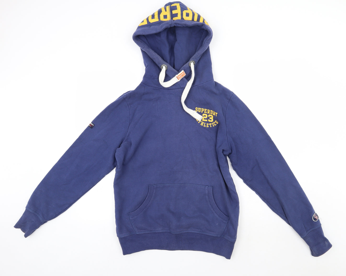 Superdry Mens Blue  Cotton Pullover Hoodie Size XL