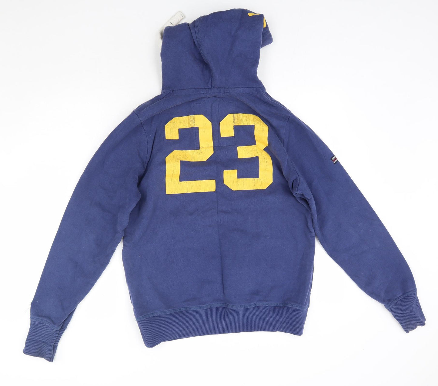 Superdry Mens Blue  Cotton Pullover Hoodie Size XL