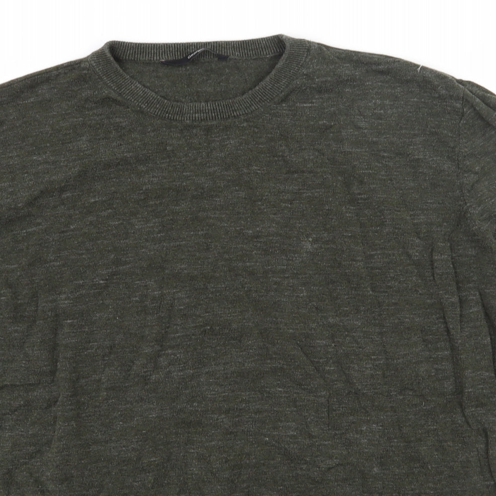 George Mens Green Round Neck  Cotton Pullover Jumper Size 2XL