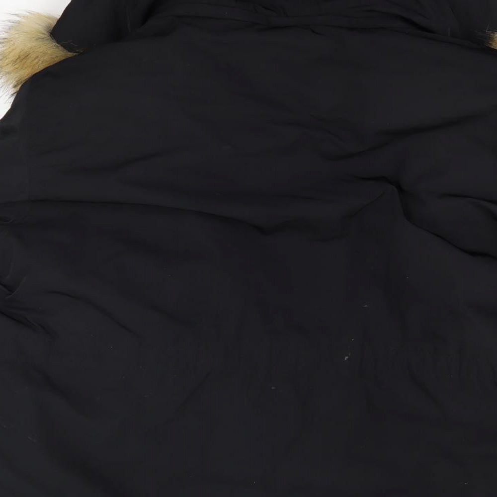 Le Breve Mens Black   Overcoat Coat Size 2XL