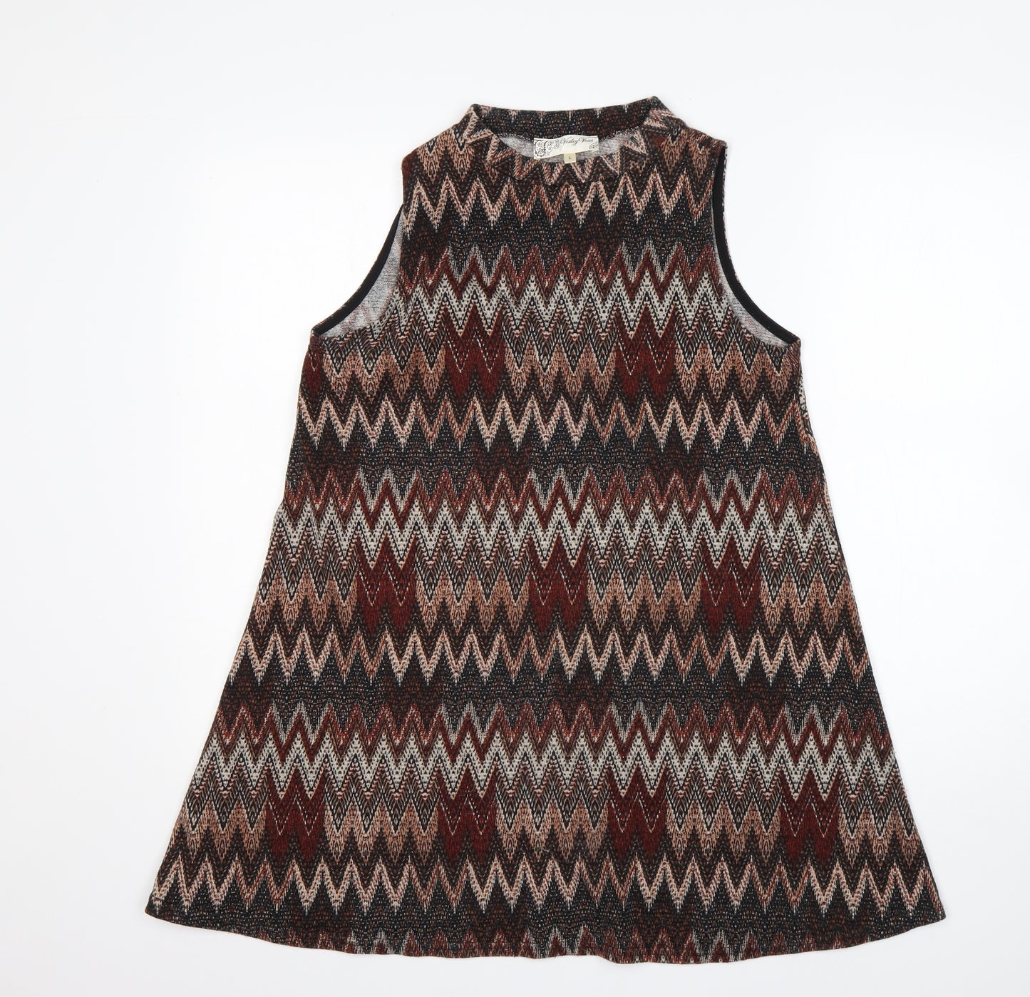 Voulez-Vous Womens Multicoloured Batik Polyester Jumper Dress  Size L  Round Neck