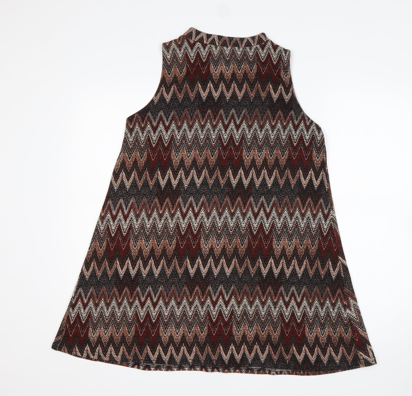 Voulez-Vous Womens Multicoloured Batik Polyester Jumper Dress  Size L  Round Neck
