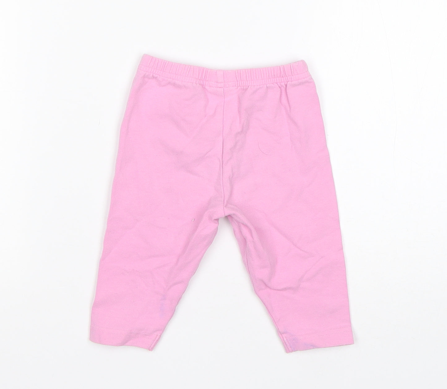 Tesco Girls Pink Floral Cotton  Pyjama Pants Size 3-6 Months