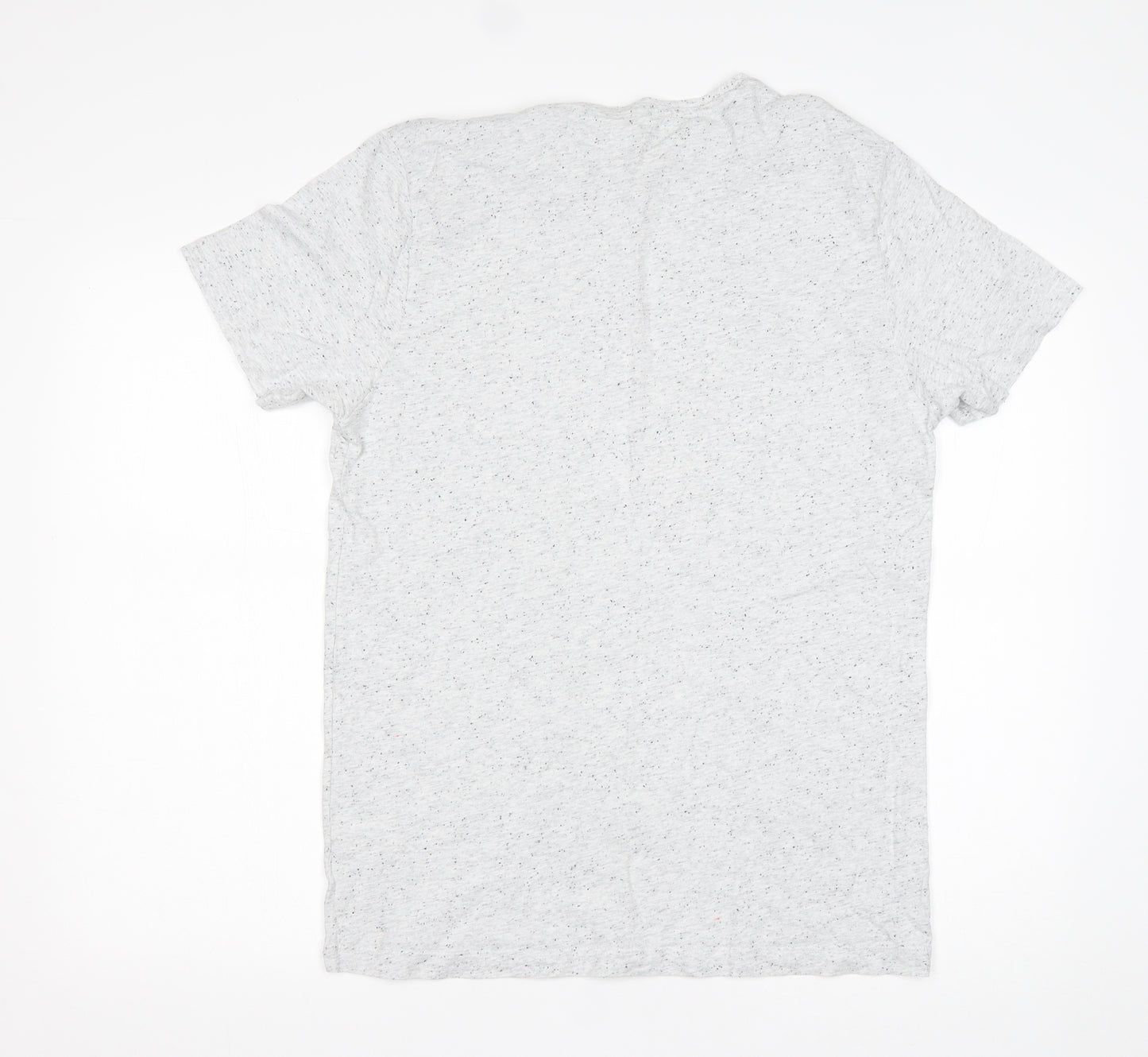 Easy Mens Grey  Cotton  T-Shirt Size M Round Neck