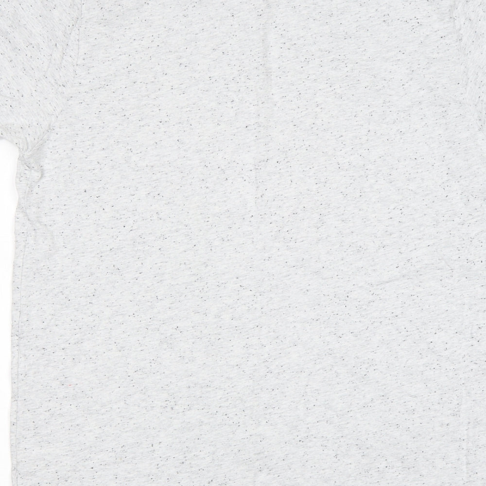 Easy Mens Grey  Cotton  T-Shirt Size M Round Neck