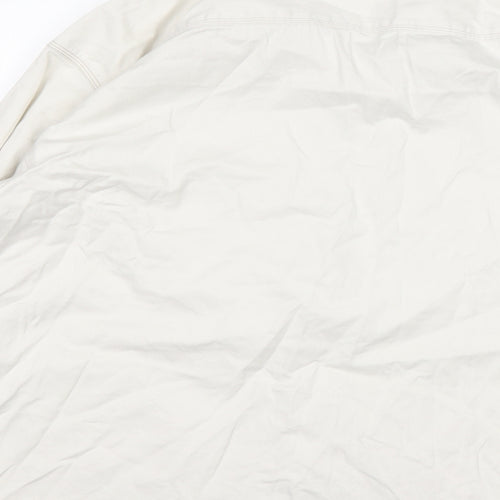 Cavenline Mens White    Button-Up Size XL Collared