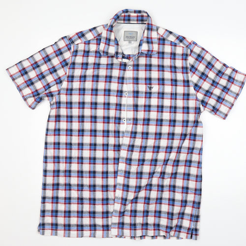 Morley Mens Multicoloured Plaid   Button-Up Size XL Collared