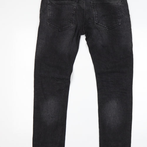NEXT Mens Black  Cotton Skinny Jeans Size 34 L33 in Regular