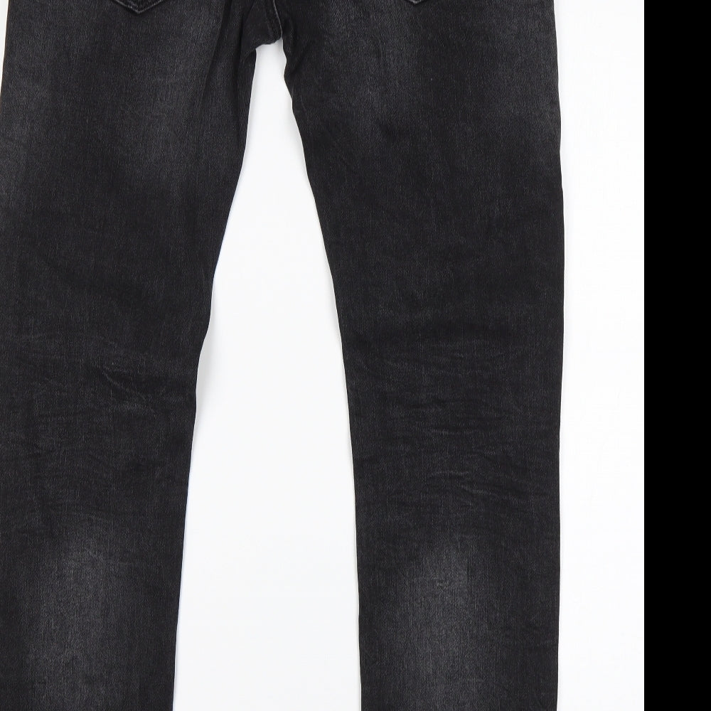NEXT Mens Black  Cotton Skinny Jeans Size 34 L33 in Regular