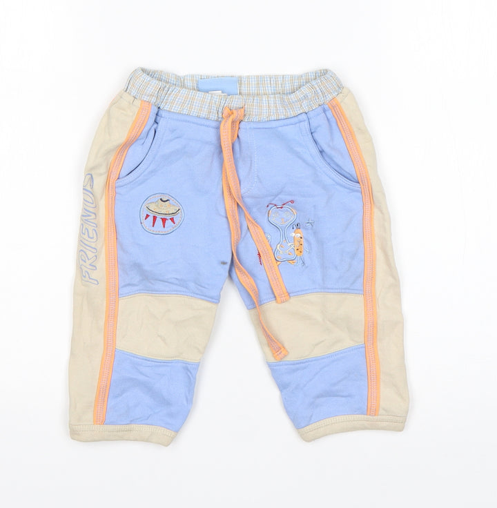 Dani Boys Multicoloured Cotton Sweatpants Trousers Size 12 Months