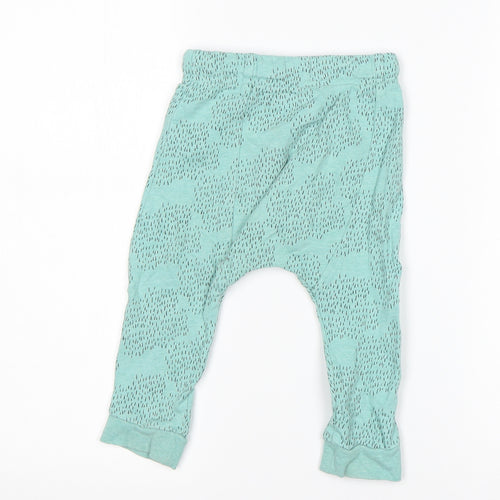 M&S Baby Green  Cotton Sweatpants Trousers Size 12-18 Months