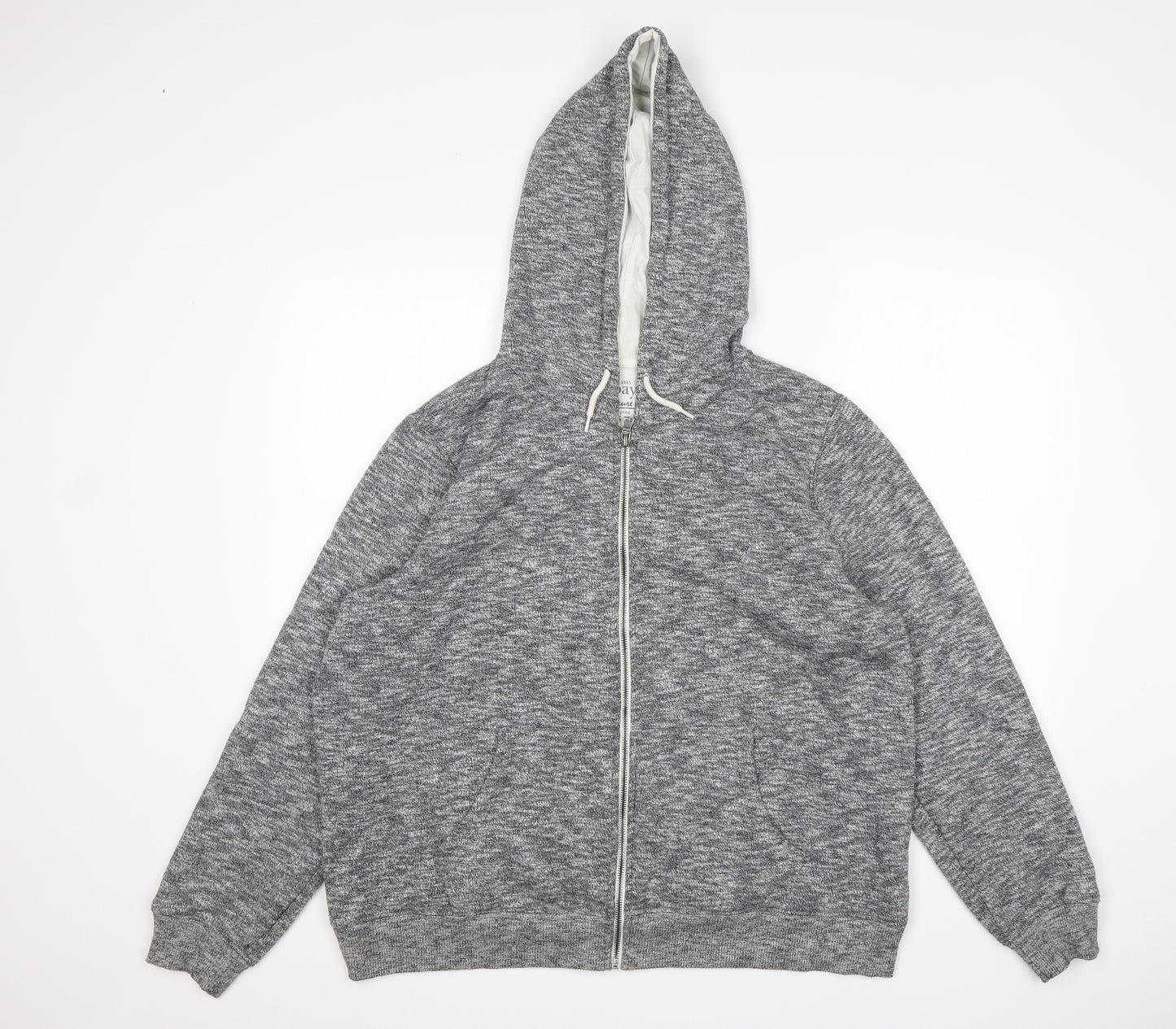 Papaya Womens Grey  Polyester Full Zip Hoodie Size XL