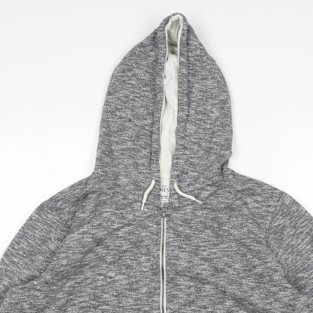 Papaya Womens Grey  Polyester Full Zip Hoodie Size XL
