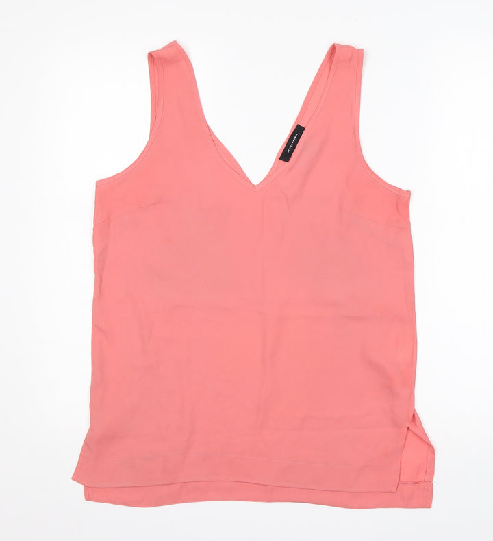 Atmosphere Womens Pink Polyester Basic Blouse Size 12 V-Neck