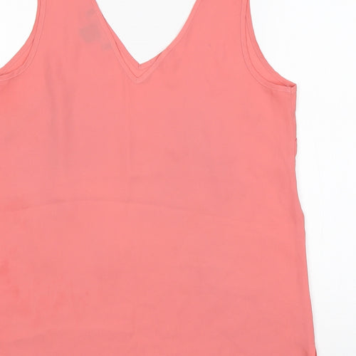 Atmosphere Womens Pink  Polyester Basic Blouse Size 12 V-Neck