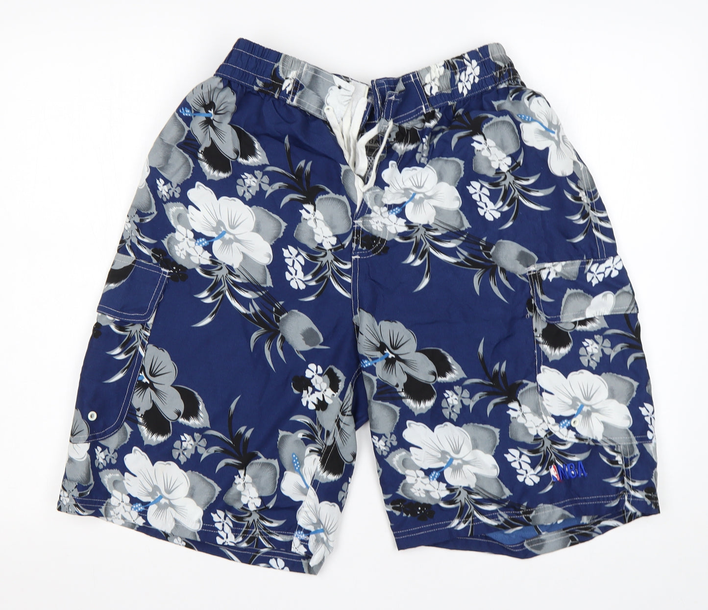 NBA Mens Multicoloured Floral Polyester Athletic Shorts Size 2XL L10 in Regular