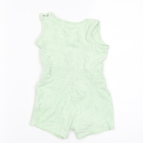 Primark Girls Green  Cotton Romper One-Piece Size 6-9 Months