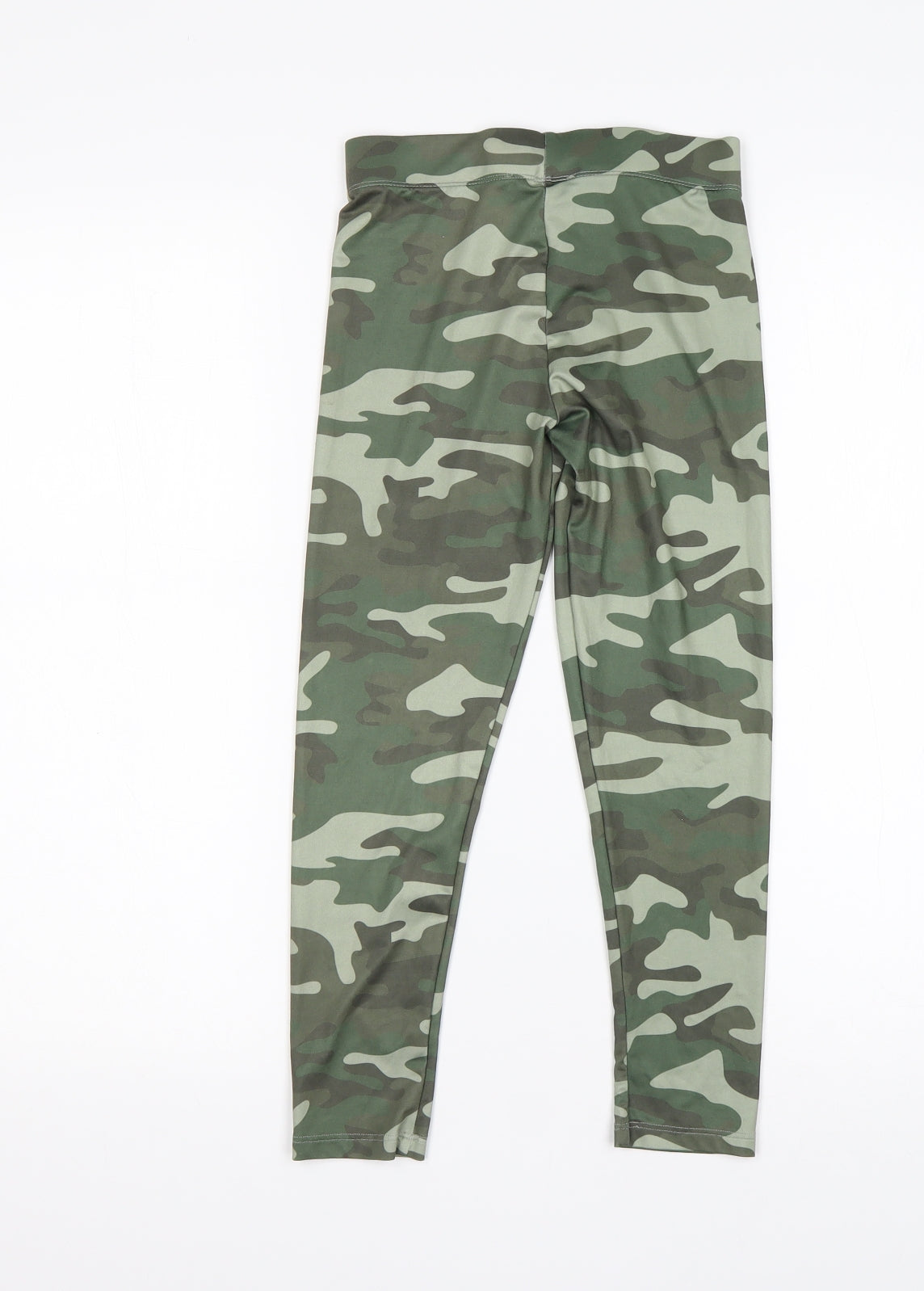 PEP&CO Girls Green Camouflage Polyester Sweatpants Trousers Size 7-8 Years  Regular