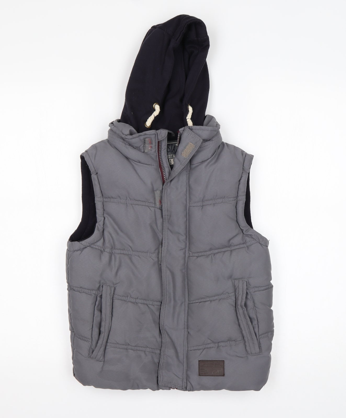 Rebel  Boys Grey   Gilet Coat Size 8-9 Years