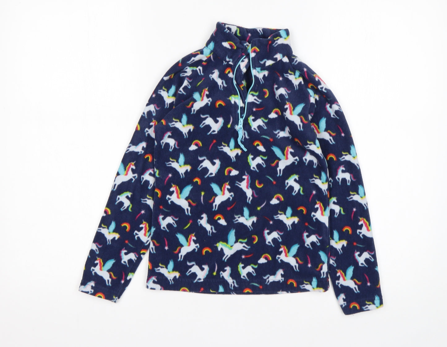 Mountain Warehouse Girls Multicoloured Animal Print Polyester Pullover Sweatshirt Size 7-8 Years   - Unicorn
