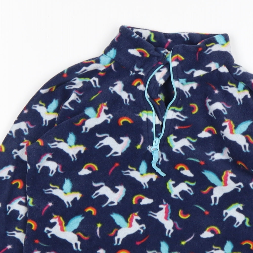 Mountain Warehouse Girls Multicoloured Animal Print Polyester Pullover Sweatshirt Size 7-8 Years   - Unicorn