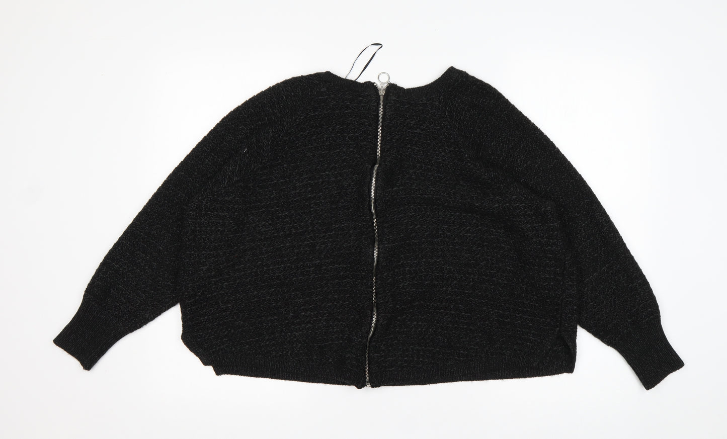 Goldigga Womens Black Round Neck  Acrylic Pullover Jumper Size 12