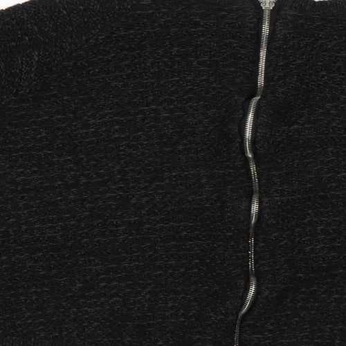 Goldigga Womens Black Round Neck  Acrylic Pullover Jumper Size 12