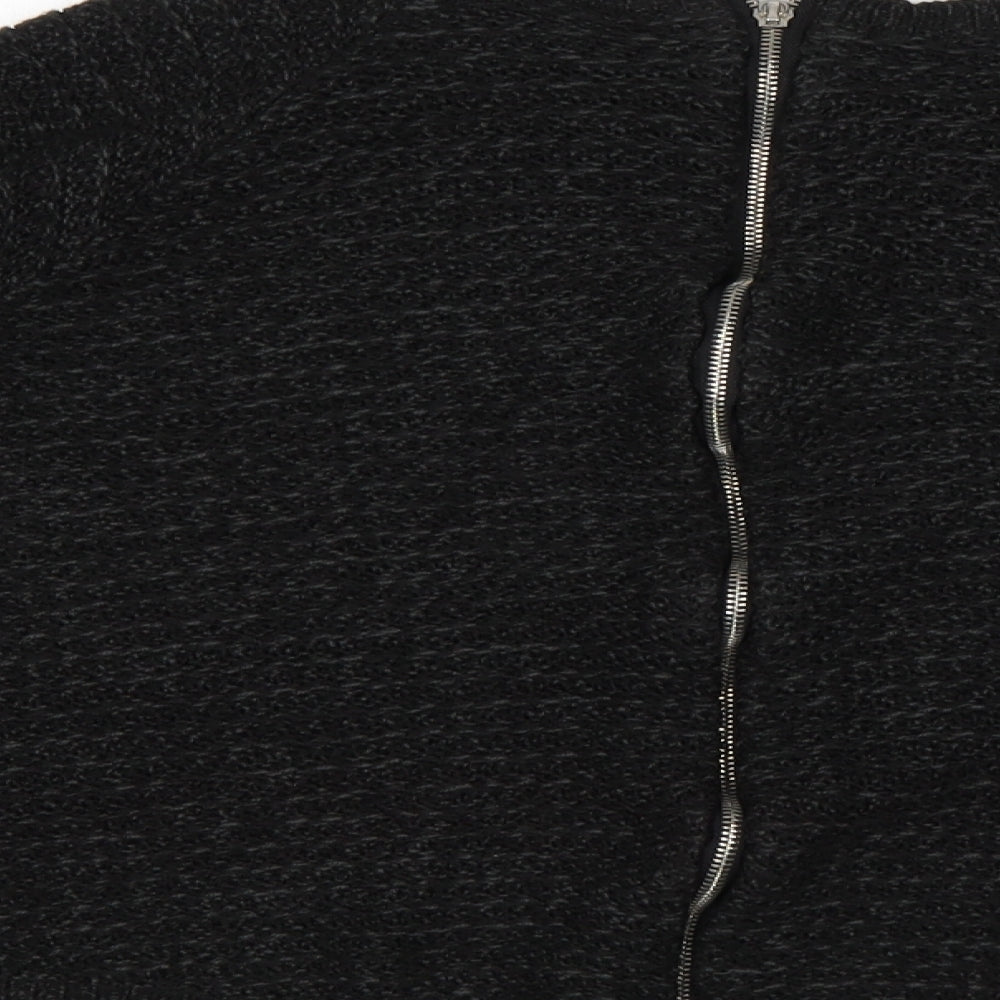 Goldigga Womens Black Round Neck  Acrylic Pullover Jumper Size 12