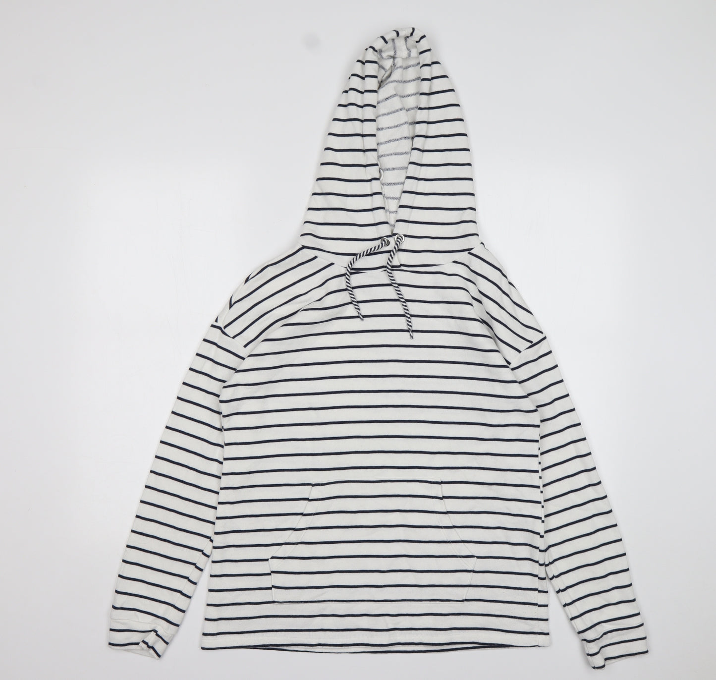 Papaya Womens Multicoloured Striped Cotton Pullover Hoodie Size 10