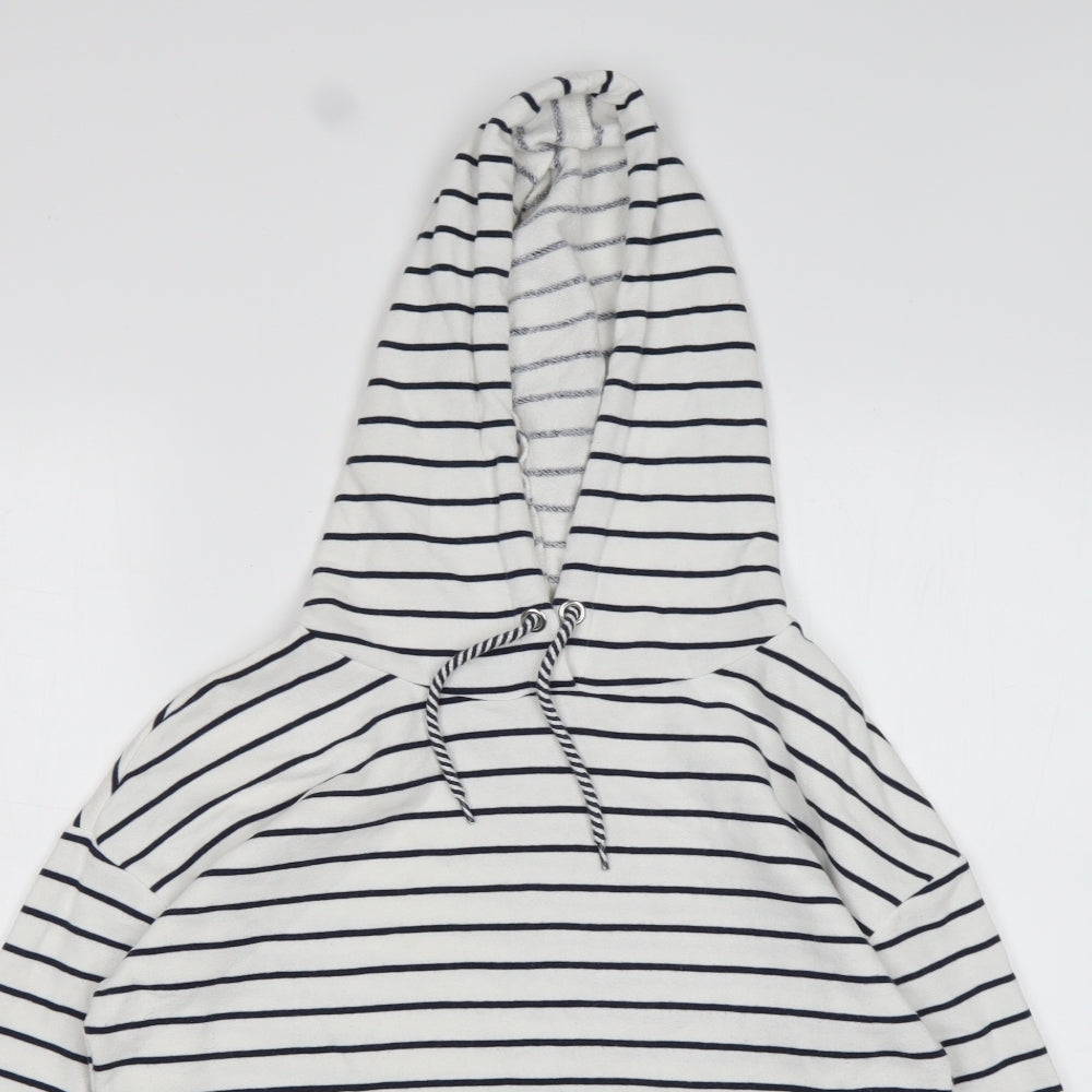 Papaya Womens Multicoloured Striped Cotton Pullover Hoodie Size 10
