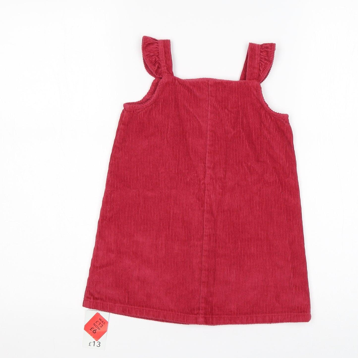 George Girls Pink  Cotton Pinafore/Dungaree Dress  Size 18-24 Months  Square Neck