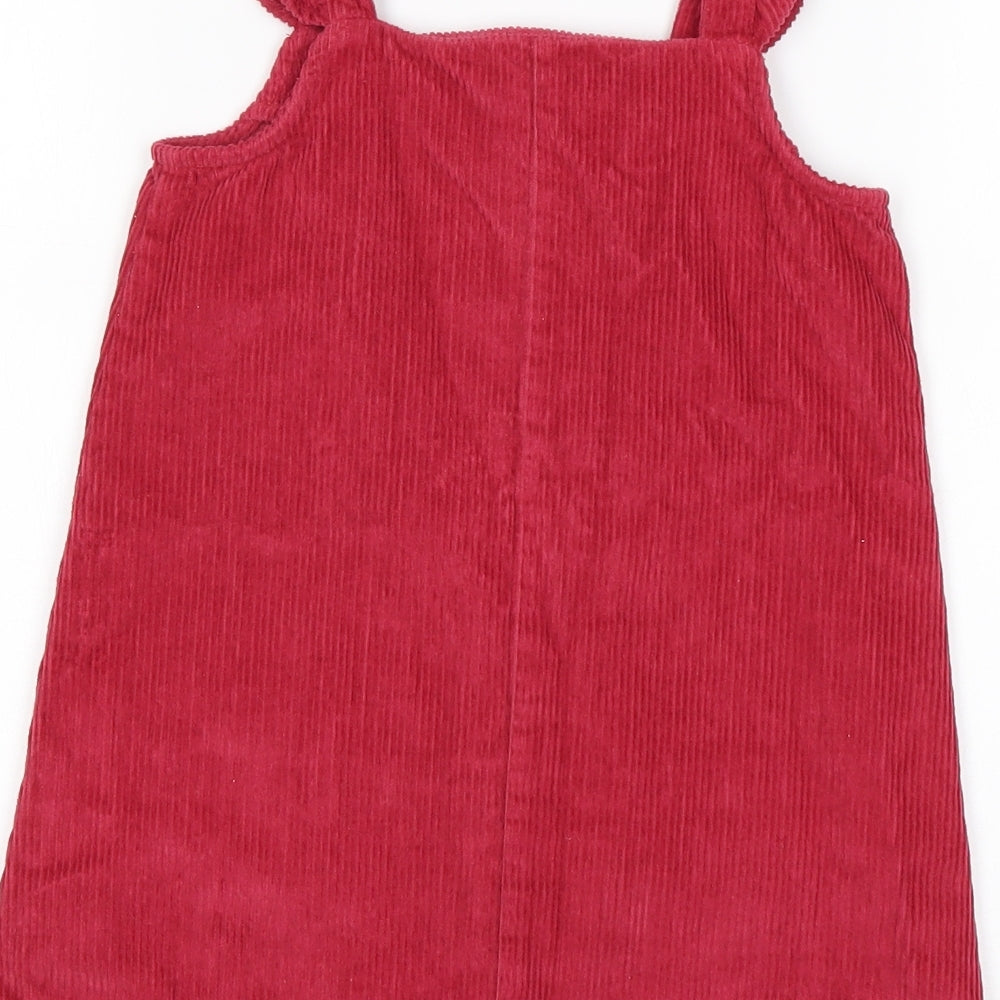 George Girls Pink  Cotton Pinafore/Dungaree Dress  Size 18-24 Months  Square Neck