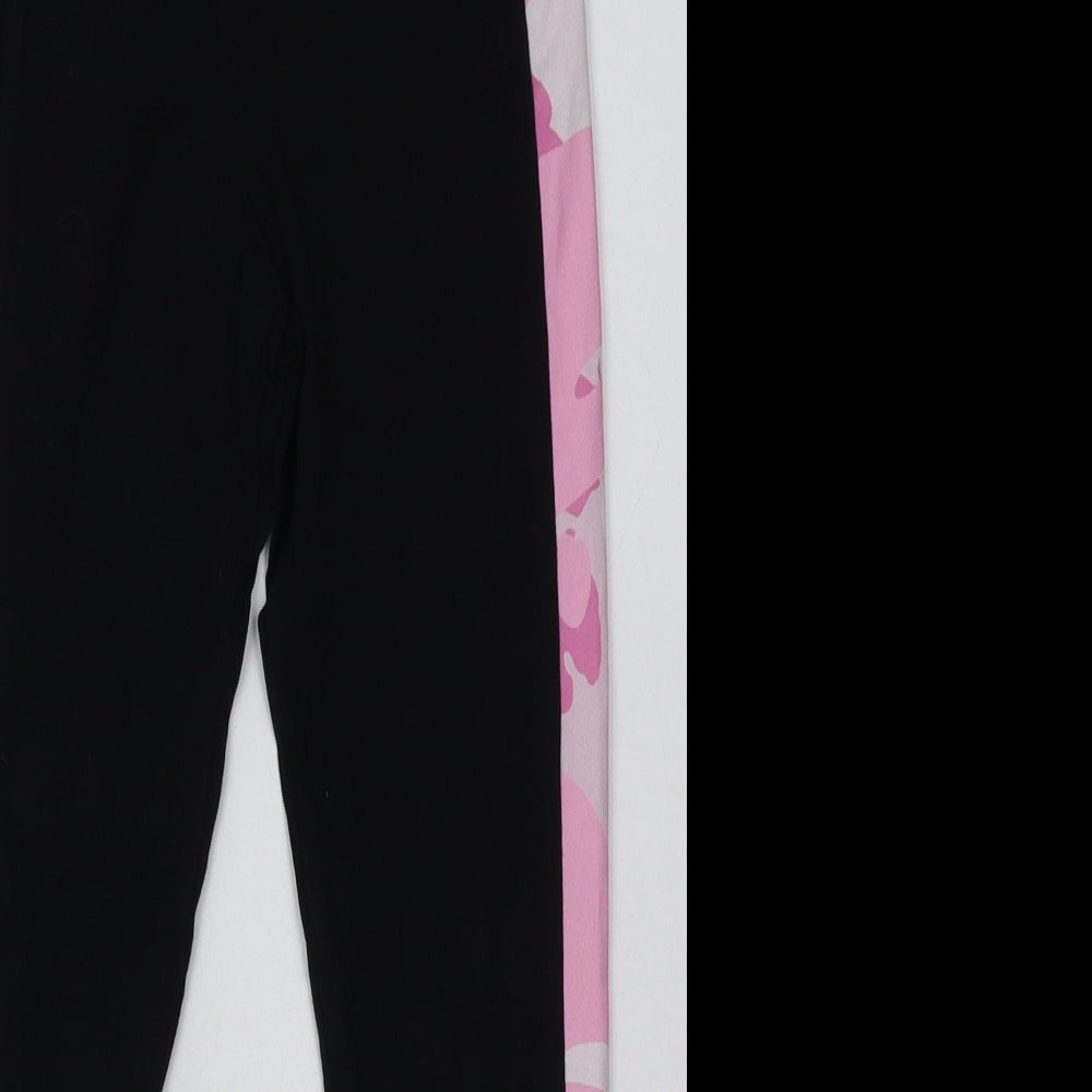 George Girls Black Camouflage Cotton Sweatpants Trousers Size 11-12 Years  Regular  - girl thing