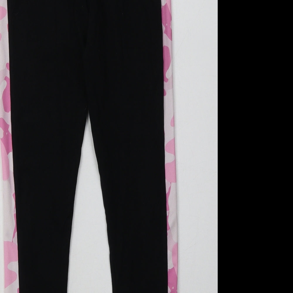 George Girls Black Camouflage Cotton Sweatpants Trousers Size 11-12 Years  Regular  - girl thing