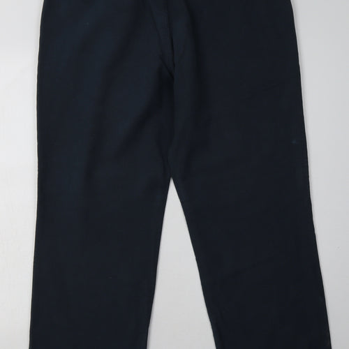 Marks and Spencer Mens Green  Cotton Chino Trousers Size 36 L29 in Regular Button - Short